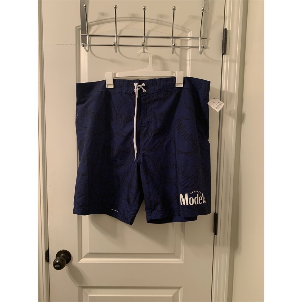 Cerveza Modelo Men's XXL Graphic Print Swim Board Shorts Brief Liner
